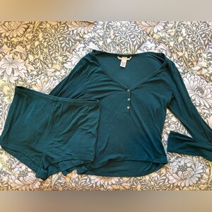 Victoria's Secret Modal PJ Set: Forest Green